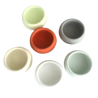 China Bulk Cement Aromatherapy Round Empty Candle Cup Jar Aroma Cement Concrete Vessels Holder For Candle Making for sale