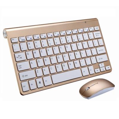 China New Ultra Thin 2.4G Wireless Mini Multimedia Keyboard Mouse Combo Keyboard and Mouse Set for Notebook Laptop PC Mac Desktop Office Supplies for sale