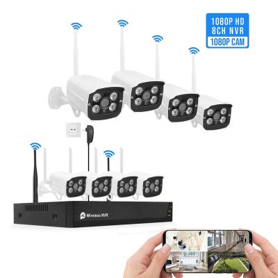 China Human Motion Tracking Smart wifi NVR Kit Tuya 3MP 4CH AI Camera Wireless Camera for sale