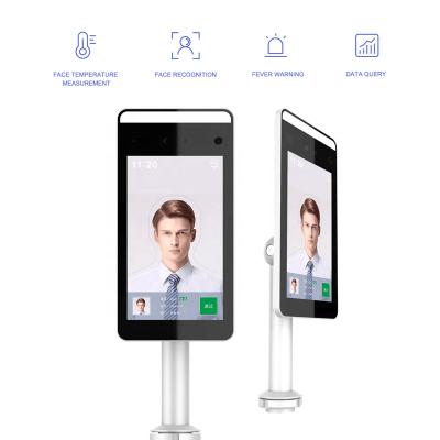 China Built-in Camera Face Recognition AI Thermometer Detection Temperature Facial Thermal Kiosk for sale