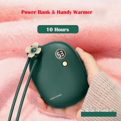 China Electric Warmer 1000mAh Power Bank and Hand Warmer Mini Projection Lamp Hand Warmer USB Practical Rechargeable Portable Power Bank for sale