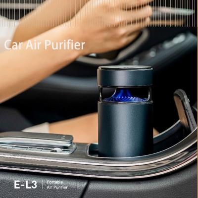 China Hotel Mini Household Portable Air Cleaner with USB Cable Charging Smart Home Office HEPA Filter Car Air UV-C Purifier for sale