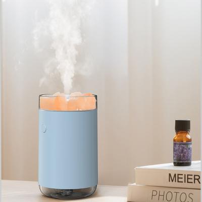 China 260ml Car Salt Lamp Essential Oil Diffuser Cool Mist Maker Diffuser Electric Stone Humidifier for sale