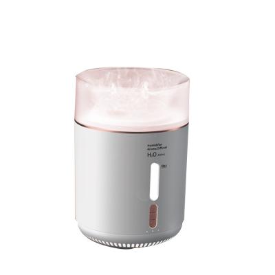 China New Design White Portable Ultrasonic Home Humidifier 400ml Heavy Hazy Table Air Humidifier for sale