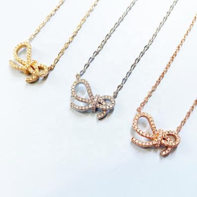 China New Design FASHIONABLE JML Cubic Zirconia Arc Dating Pendant Brass Female Necklace for sale