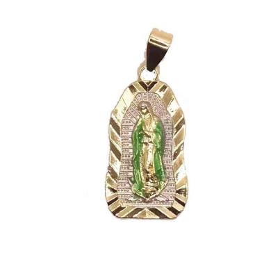 China Religious the most popular Virgo pendant in pink, green and gold for sale