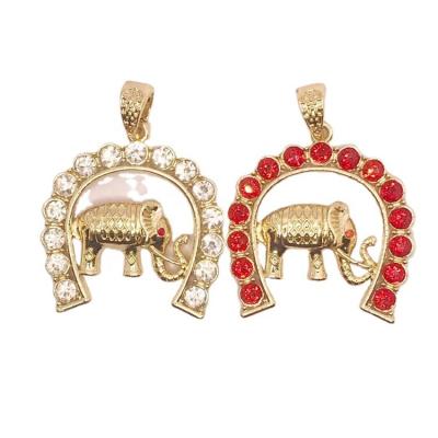 China Not Allergy Jewelry Gift Hot Selling Elephant 14K High Quality Gold Plated Diamond Pendant for sale