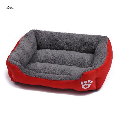 China Multicolor Breathable Soft Breathable Soft Premium Dog Bed Cushion PP Cotton Dog Bed Waterproof Dog Pillow Bed for sale