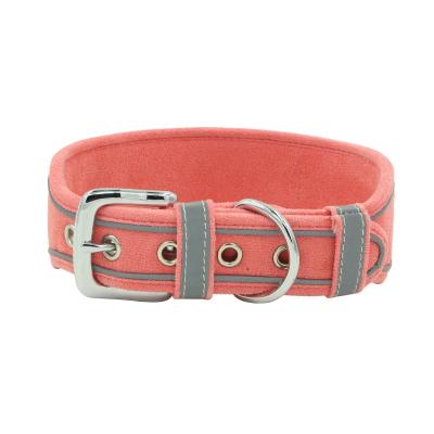 China 460*40mm Good Price Suede Metal Quick Release Padded Reflective Buckle For Dog Collar for sale