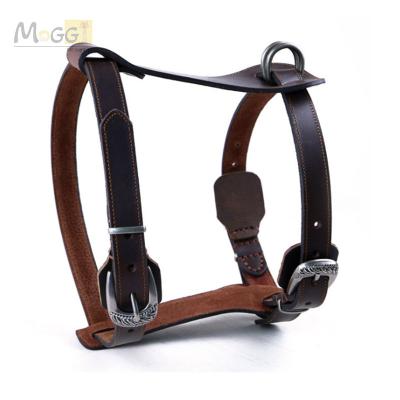 China Best Wholesale Padded And Soft Pet Leather Dog Harness Search Dog Harness for sale