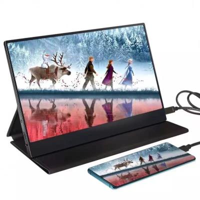 China China Factory Wholesale Portable Monitor Full HD IPS Speaker 15.6 Inch USB Battery Laptops Monitor for sale