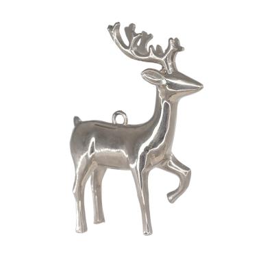 China Chirstmas Decor Silver 3D Reindeer Hanging Ornaments Christmas Decoration For Tree for sale