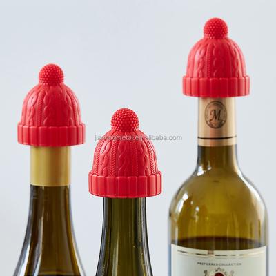 China OEM Disposable New Cap Custom Glitter Creative Silicone Sealed Red Wine Bottle Stopper For Sealing Red Wine for sale