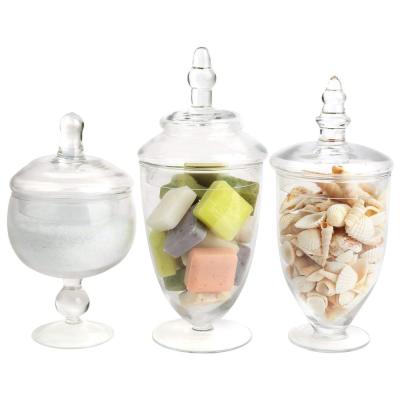 China Sustainable Universal Handmade Crystal Glass Storage Jar for sale