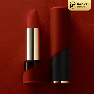 China Natural Red Waterproof Lipstick Velvet Matte Carved Long Lasting for sale