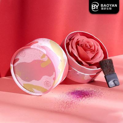 China Flower Face Makeup Blusher Single Color Oil Control Skin Care Easy To Wear for sale