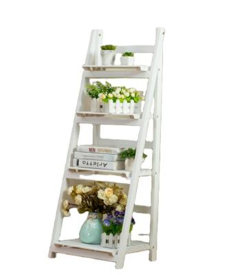 China Flower Pot Shelf Rack Display Rack Wooden Indoor Outdoor Garden Customized Shape for sale