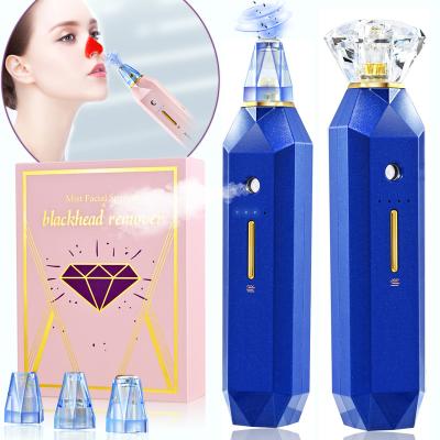 China Black Head Removal 2 in 1 Vacuum Pore Remover Cold Mist Facial Steamer Machine for Dry Skin and Blackhead Removal for sale