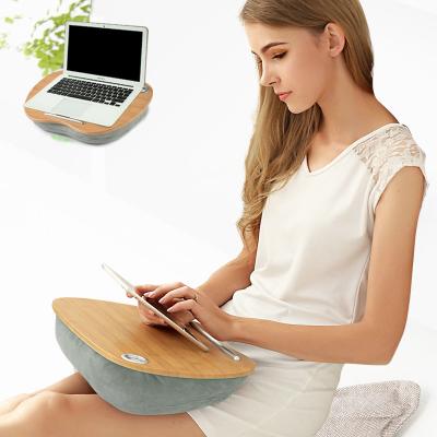 China Other Bamboo Desk With Pillow Cushion Laptop Soft Table Universal Laptop Tray Stand for sale