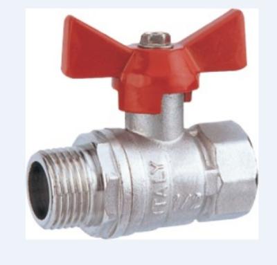 China Modern Brass Ball Valve, Nickel Plated for sale