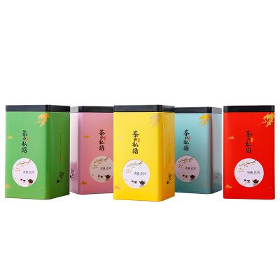 China Food Xin Jia Yi Packaging Metal Box Square Shape Foam Insert Tea Packaging Tin Box for sale