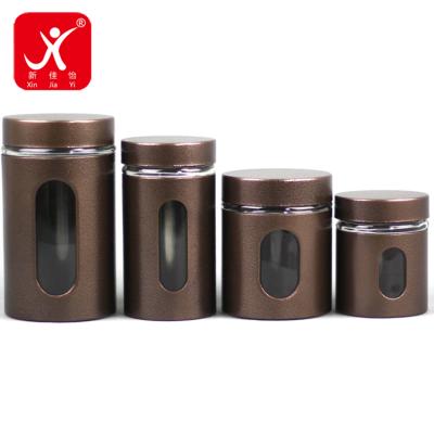 China Chinese Tea Tin Box With Clear Window Tin Box of Xin Jia Yi Packaging Customized Round of Tea for sale