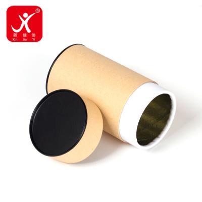 China Hot Selling High Grade Food Tube Kraft Paper Gold Paper Tube For Tea Customized Logo for sale