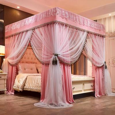 China High Quality Folding Folded Hanging Lace Shading Curtain Household Adults Mosquito Net For Bed for sale