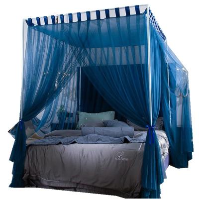 China Dropshipping Palace Three-Door Folded Princess Square Top Floor-standing Mosquito Net For Bed Decorate for sale