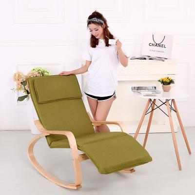 China 2020 Living Room Adjustable Wooden Home Bentwood Folding Solid Wood Recliner (Height), Wooden Rocking Chairs For Adults for sale