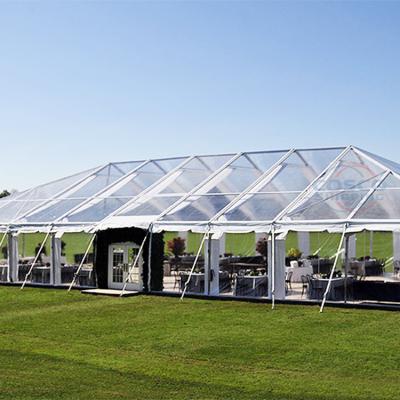 China Outdoor Transparent Tent For 100 Person Luxury Wedding Tent For Events Marquee Customized Size for sale