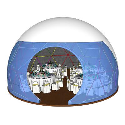 China Aluminum Frame Double PVC Coated Spherical Dome Tent For Party Event Customized Size for sale