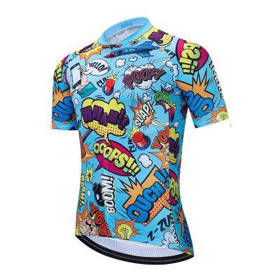 China Wholesale Custom Mens Cycling Jersey Tops Breathable Bike Short Sleeve Cycling Top for sale