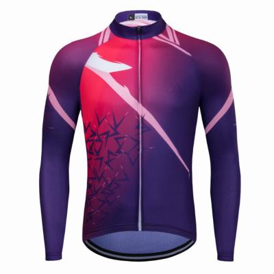 China 2021 Breathable Mens Long Sleeve Cycling Jersey Top Wear Long Sleeve Road Bike Cycling Sweat-absorbent Top for sale