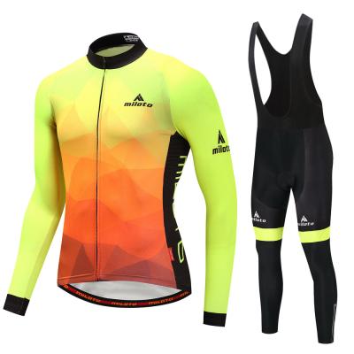 China Breathable 2021 Custom Women Cycling Clothing Cycling Jersey Top Sets Bicycle Long Sleeve Road Bike Clothes Suit for sale