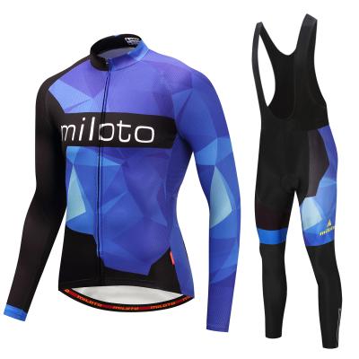 China Breathable Wholesale Long Sleeve Cycling Tank Top And Pants Set Mens Quick Dry Cycling Clothing Cycling Men's Tank Top Cycling Set for sale