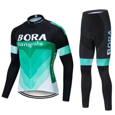 China Breathable OEM Customized Mountain Bike Wear Suit Mens Long Sleeve Cycling Jersey Set for sale