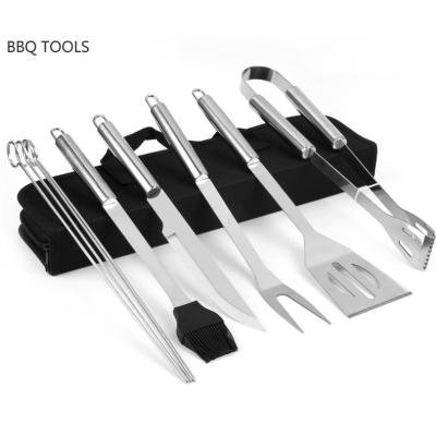 China Easily Cleaned Drop Shipping Amazon BBQ Grill Accessories 9 PCS Tool Kit Premium Stainless Steel Grilling Accessories With for sale