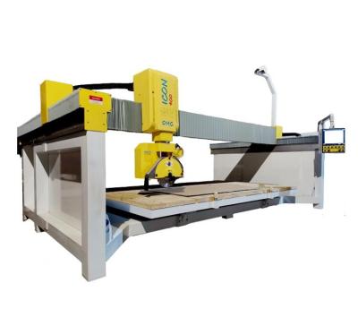 China Building Material Shops ICON400 5 Axis CNC Bridge Saw Cutting Machine For Granite Marble Quartz Countertops for sale