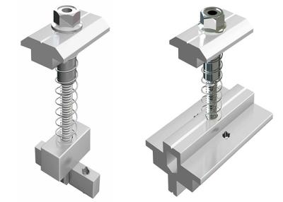 China Photovoltaic Mounting Solar Module Clamps , Aluminum PV Solar Panel Mid Clamps for sale