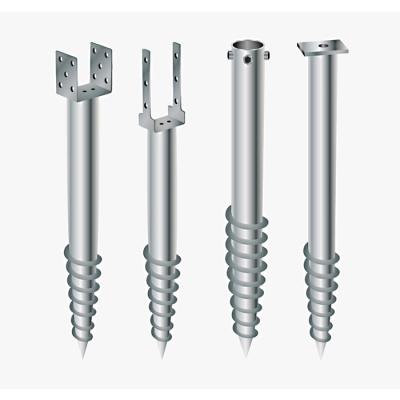 China Solar Mounting System Foundation Anti - Corrosion Ground Screw Piles 1800L*76Dmm Hot Dipped Galvanized Spiral Shape for sale