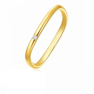 China NINE CLASSIQUE Real 18k Gold Finger Ring Square Shaped Women Gold Luxury Pure Solid Gold Diamond Rings For Gift for sale