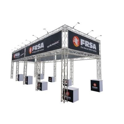 China Freestanding Display Design Truss Trade Show Display Stand With Stable Function Stage Complex And Aluminum Podiums for sale