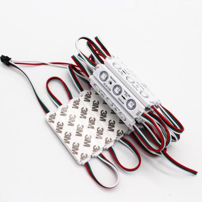 China Full Color Channel Letter RGB 0.72W 12V Ic2811 Control Outdoor Waterproof 5050 3Led SMD Injection Led Module For Advertising Sign Decoration for sale