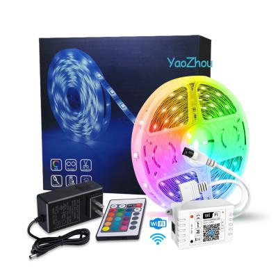 China Wholesale Waterproof 5050 SMD 12V 60LEDS RGB LANDSCAPE LED Strip Light with WIFI and 24 Remote Keys for sale