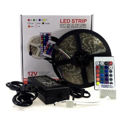 China Theme Park 20% Off Full Kit LED Strip Lights 5050 SMD Flexible 5M 10m Waterproof With Remote RGB led strip/led strip lights/led strip light for sale