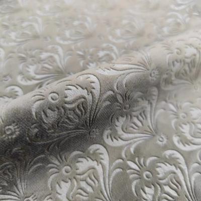 China Wholesale Brushed Sueded Velvet Emboss Modern Curtain Fabric Roll Textiles for sale