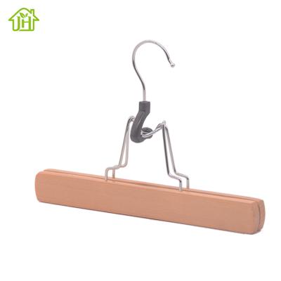 China Wholesale Custom Thin Wood Packaging Clear Lacquer Baby Hanger Gold Hook Hair Extension Rack Styling Hanger Mini for sale