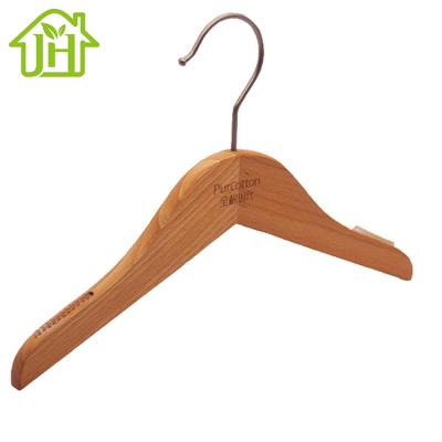 China Hanger With Hook Amazon Logo Hot Selling Luxury Customized Luxury Wooden Hangers Children Baby Kids Coat Hangers for sale