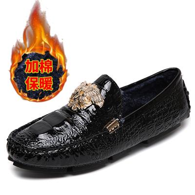 China Hot Selling Fashion Manufacturer Wholesale Fashion Flat Loafers Flat Warm Shoes Men's Stylish Shoes for sale